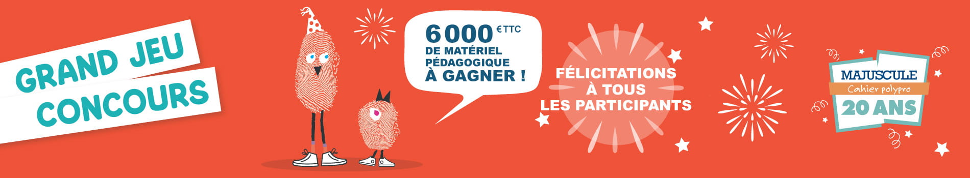 Bannière Grand Concours 20 ans cahier polypro